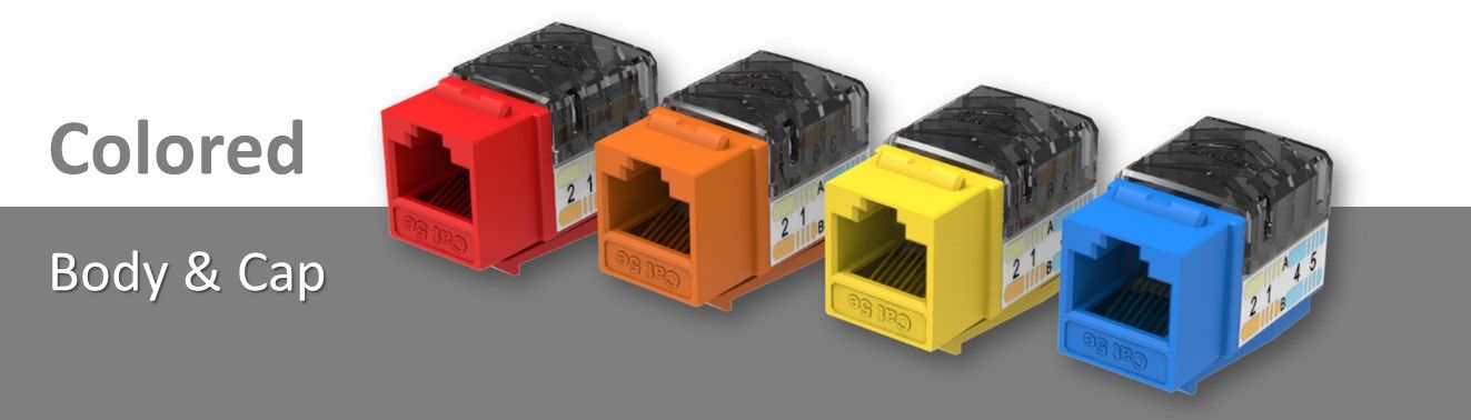 Colored Your Oblique Cat5E Keystone Jack